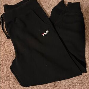 Fila Black Joggers with Logo